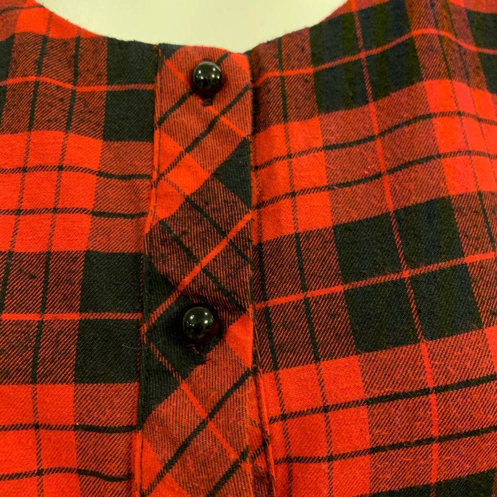 ⭐️Red Plaid Button Down Shirt by Allegra K SZ Med.⭐️ - Picture 7 of 8